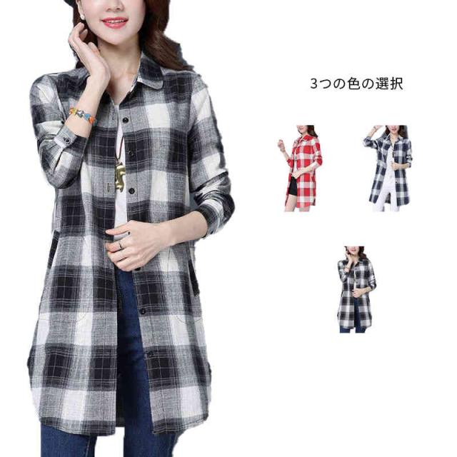 アーバンリサーチ rosso チェック柄 ロングシャツ シャツ