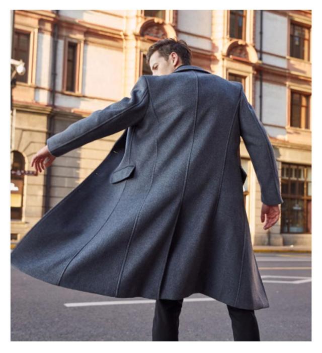 超ロングコート メンズ チェスターコート 綿入り ウールコート コート