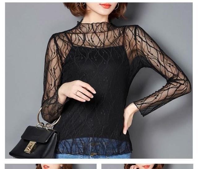 送料無料透け シースルー トップス セクシー トップス クルーネック