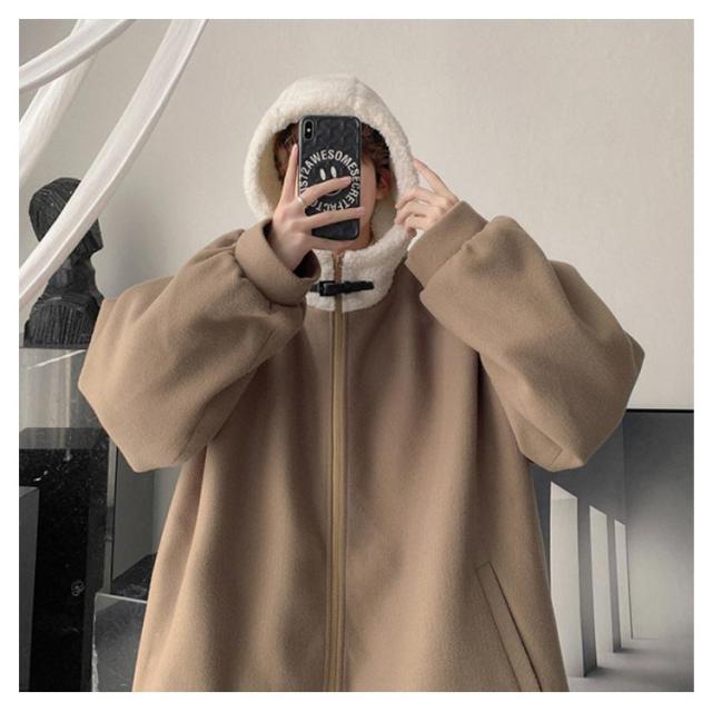 ウール混 スクール コート メンズ ロング丈 ダッフル コート スクール