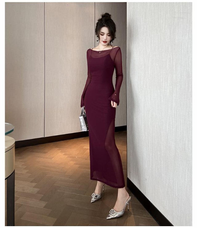 レディース 韓国 シースルー シアーワンピース ドレスタイトc820 シースルー ワンピース ドレス 韓国 ファッション レディース 春