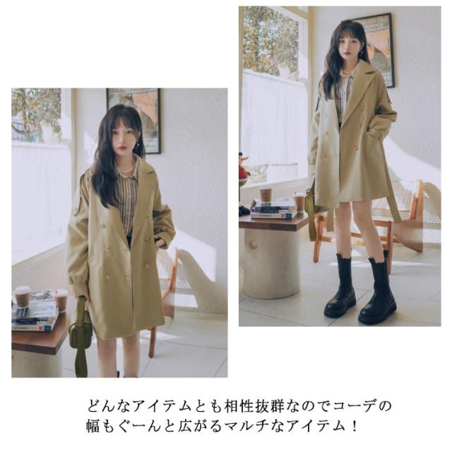トレンチコート アウター コート レディース ボリューム袖 キャンディ