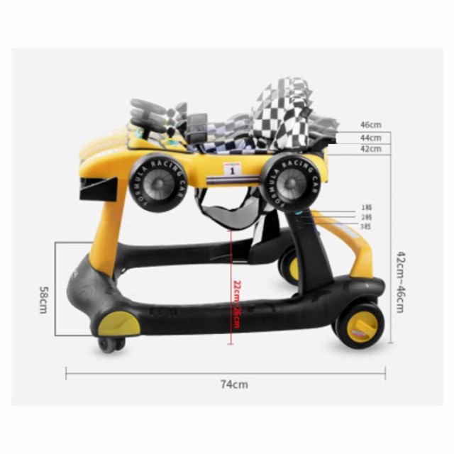 ベビーウォーカー 歩行器 2wayウォーカー 折りたたみ 2way F1型 手押し