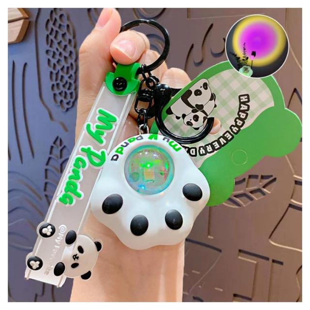 キーホルダー プッシュポップゲーム アニマル 迷路付き 両面遊べる