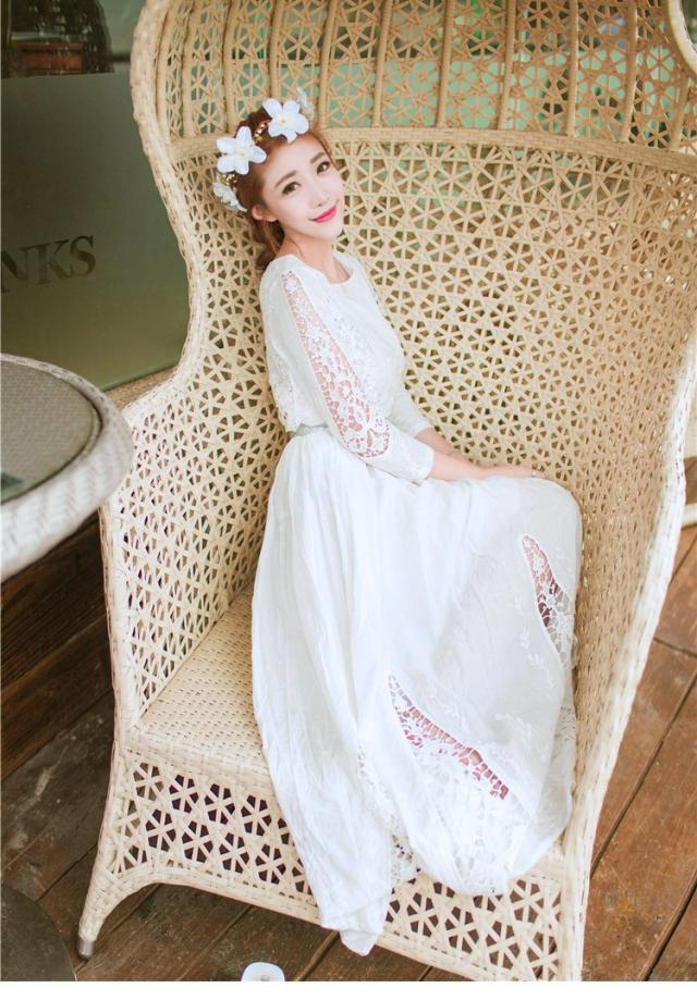 ランキング受賞 マキシワンピース コットンマキシワンピース マキシ