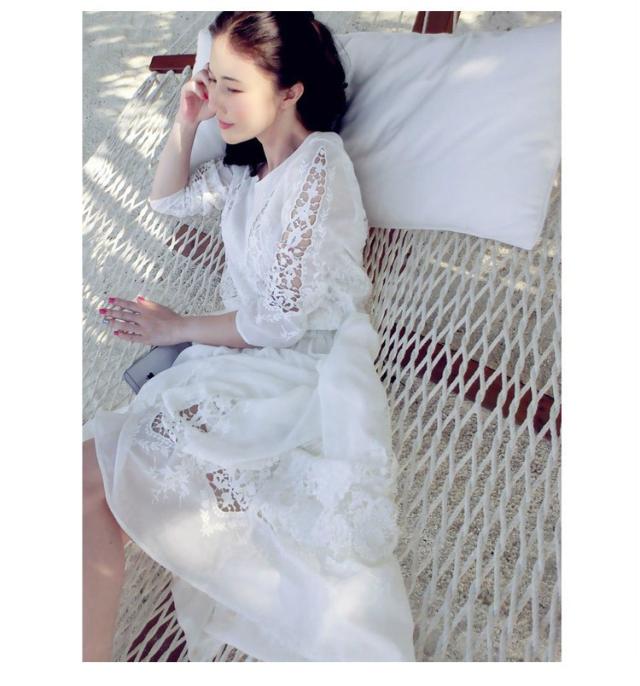 ランキング受賞 マキシワンピース コットンマキシワンピース マキシ