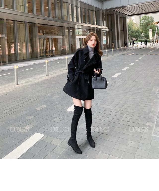 チェスターコート レディース 秋冬 40代 チェスターコート Aライン 黒