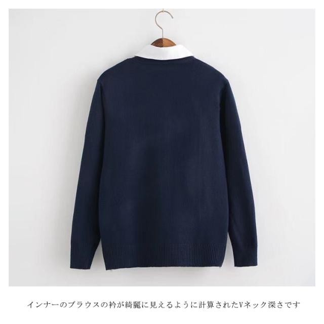 5色・全8サイズ! スクールセーター 制服 カーディガン スクール