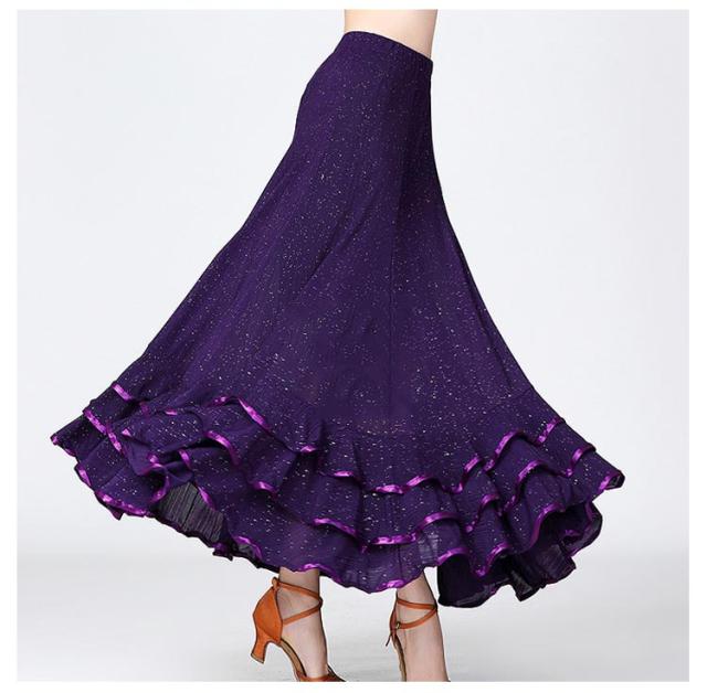 広がるクラーデション巻きスカート ラップスカート ダンス衣装 社交