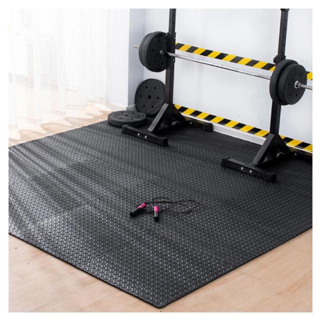 yosa エクササイズマット 黒 大判 厚手 ジョイント トレーニングマット 60x60x1.2cm 6枚