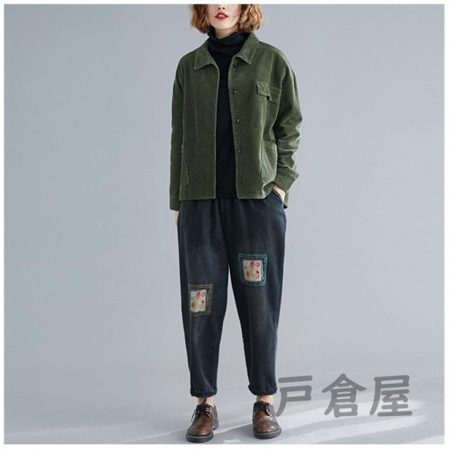 ジャケット シャツジャケット シニアレディース 長袖 春秋着コーデュロイ アウター 春秋服 無地 シンプル ポケット カジュアル 着回し力 shinki10266-05.jpg