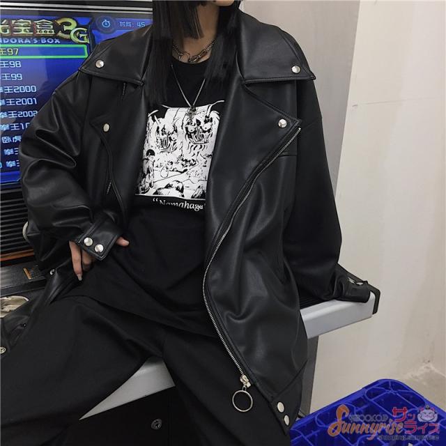 激レア　Player69 レザー ジャケット hiphop 2000 3XL shinki11482-01.jpg
