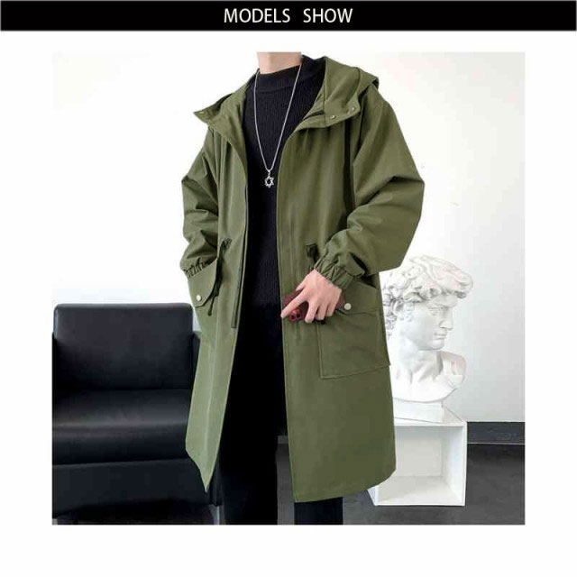 送料無料 モッズコート メンズ フード付き ロングコート ミリタリー