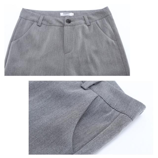 《》綿混のスーツ生地が上品に見える。テーパードパンツ スラックスパンツ アンクルパンツ テーパード スラックス ボトムス 通勤 オフィス クロップド丈 カジュアル キレイめ シンプル 無地 美脚 春夏送料無料