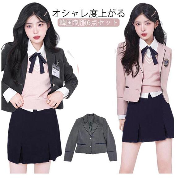 バーバリー　上品　グレー スーツ　ブレザー リボン付きシャツ　スカート　卒業式 tomin385155-01.jpg