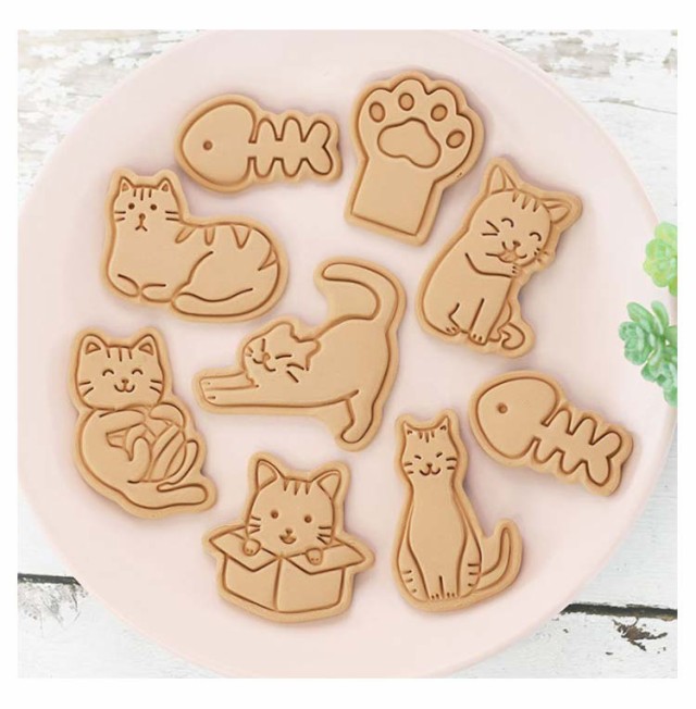 スイーツ 猫 ねこクッキー型 かわいい 2組セット 立体 クッキー型 型抜き 製菓用品 グッズ 肉球 菓子道具 お菓子作り キャラクター クッキー型  ケーキ カフェ クッキーカッター ビスケット バースデー 誕生日 アイシング クリスマス バレンタイン ホワイトデー イベントの ...