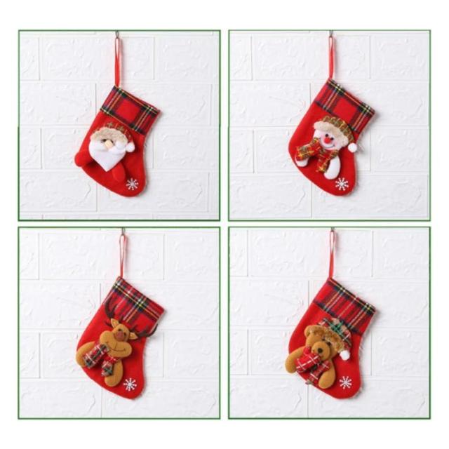 クリスマス 靴下 4点セット 袋 オーナメント プレゼント袋