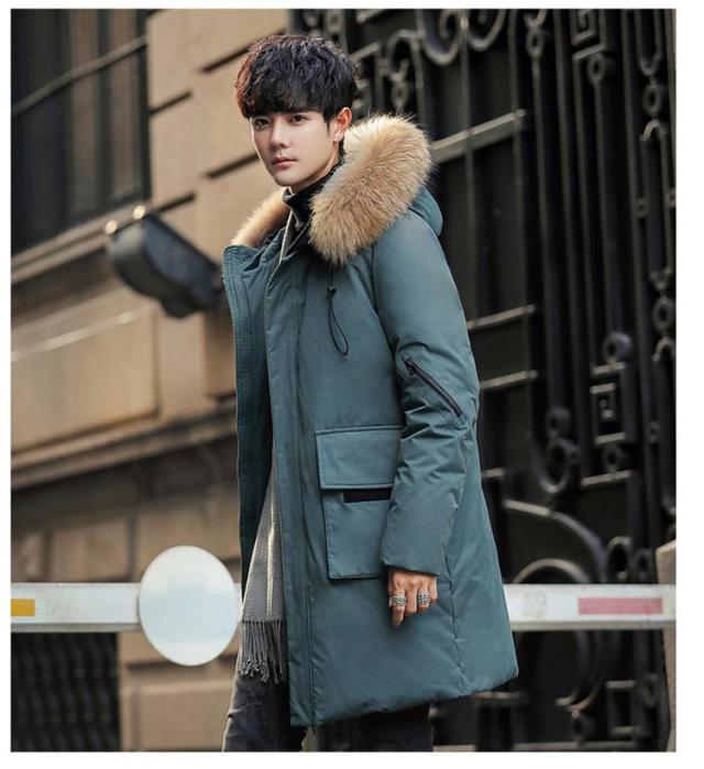 TK メンズ ダウンコートリアルファー付き サイズ2 ＊30 ロッキー