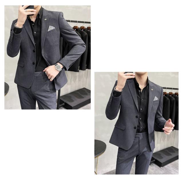 2点セット ジャケット+パンツ 上下セット 礼服 メンズ スタイリッシュ