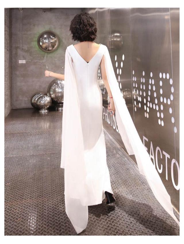 大人気 パーティードレス ラッパ 袖 ロング ワンピース ロングドレス