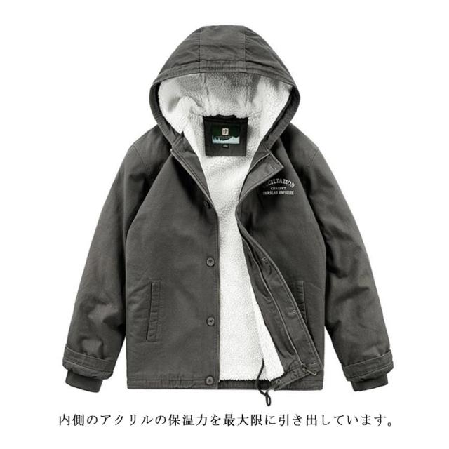 N-1 デッキジャケット メンズ アウター フード付き 裏ボア ミリタリー