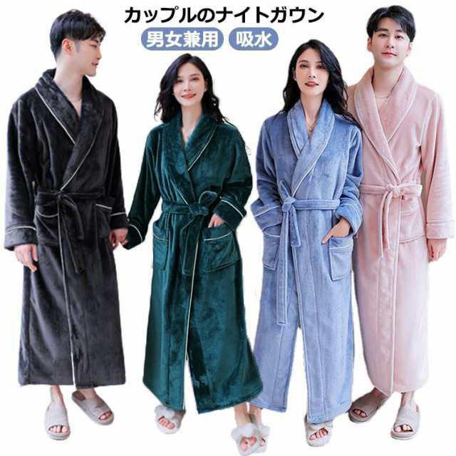 カップルのパジャマの女秋冬コーラルのガウン厚めのかわいい長いバスローブのフラン sqlsy03-xty-01.jpg