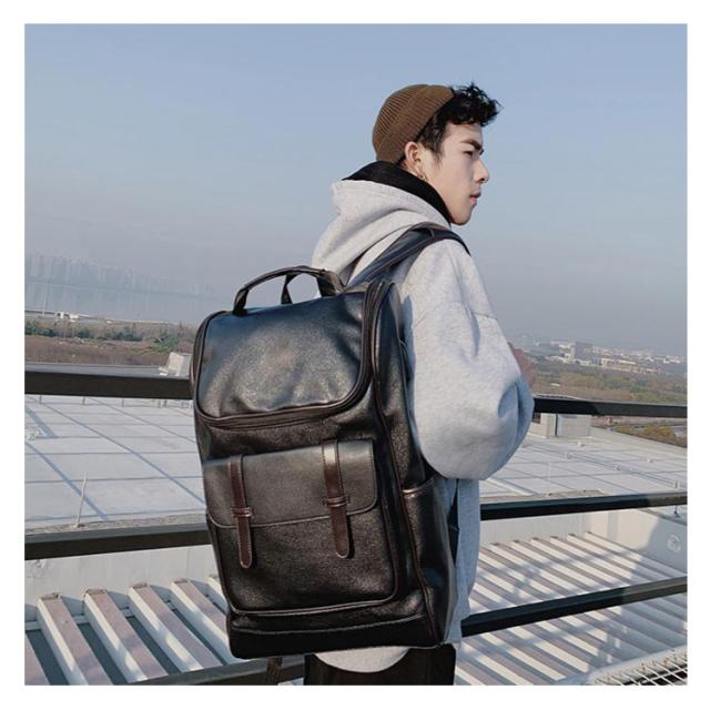 "超人気☆PU革 高品質 通勤 リュック メンズバッグ デイパックY69 " : [Lavancia] 30L-40Lの特大大容量 PU革リュック pc