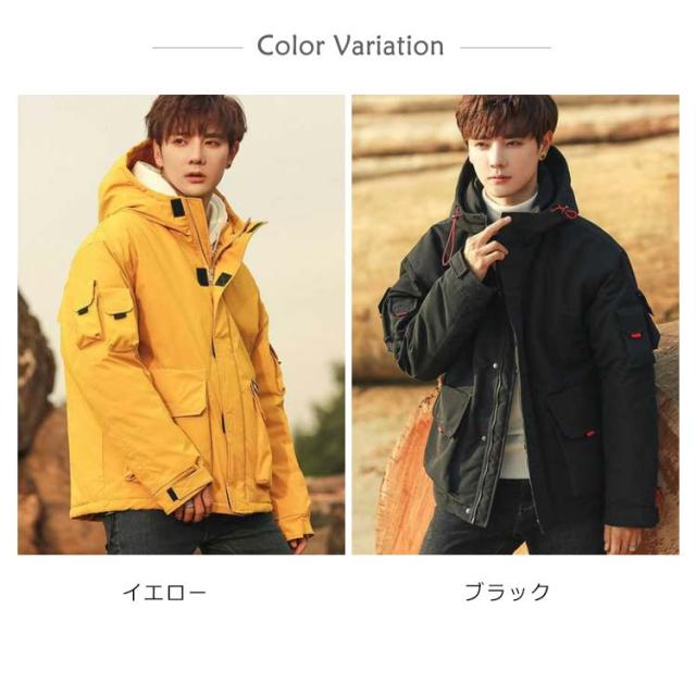 《送料無料》綿入りコート 中綿コート ウインドブレーカー フード付き 厚手 防寒 暖か ゆったり メンズ ジャケット 防寒ウェア アウトドアジャケット ウインドブレーカー 冬服 おしゃれ 新作