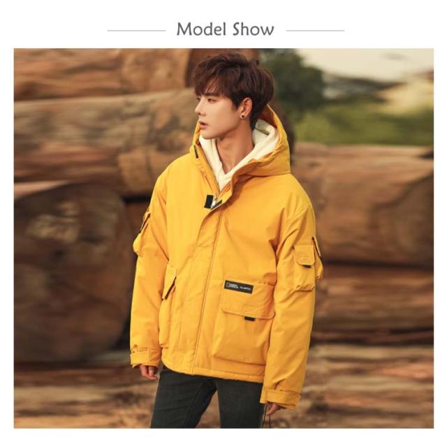 《送料無料》綿入りコート 中綿コート ウインドブレーカー フード付き 厚手 防寒 暖か ゆったり メンズ ジャケット 防寒ウェア アウトドアジャケット ウインドブレーカー 冬服 おしゃれ 新作
