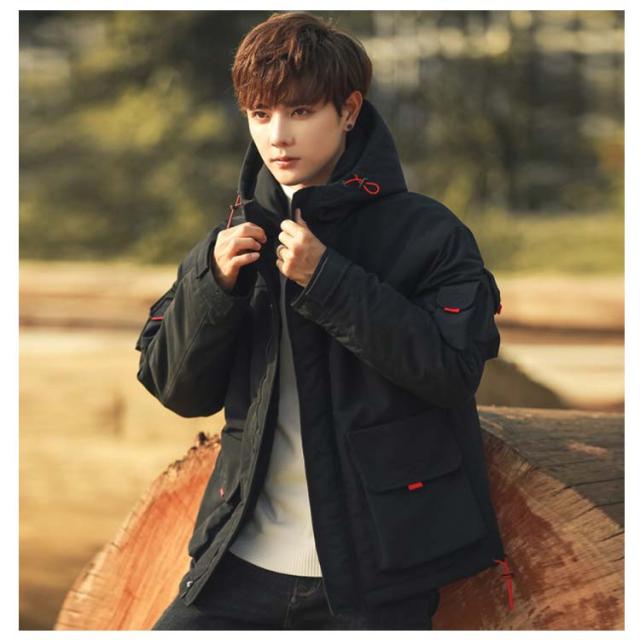 《送料無料》綿入りコート 中綿コート ウインドブレーカー フード付き 厚手 防寒 暖か ゆったり メンズ ジャケット 防寒ウェア アウトドアジャケット ウインドブレーカー 冬服 おしゃれ 新作