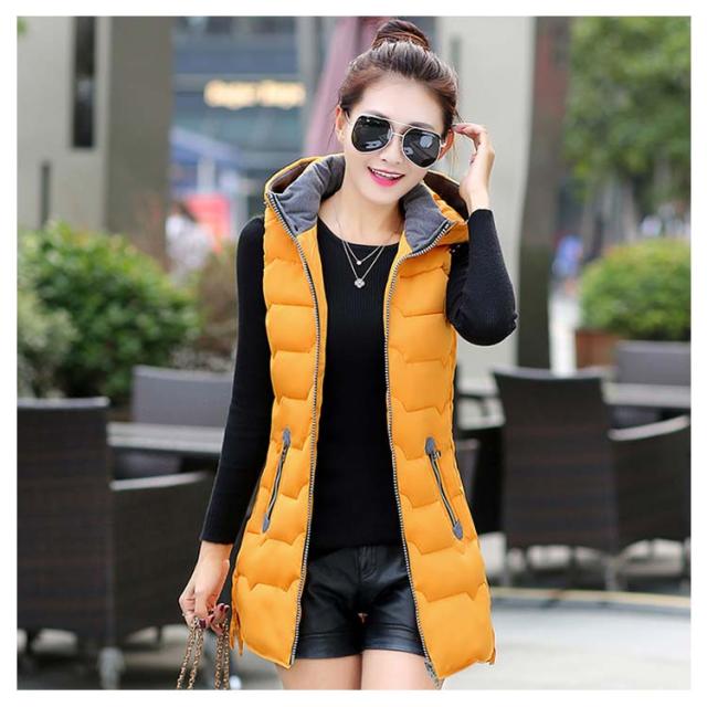 《送料無料》中綿ベスト 綿入りベスト 膝丈 レディース フード付き ダウンベスト ダウンジャケット アウター コート 暖か 防寒 厚手 おしゃれ レディースファッション 新作