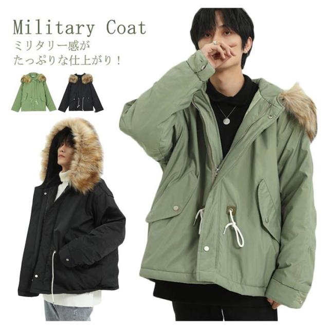 FACETASM ファー フード付き 中綿モッズコート モッズコート メンズ 40代 50代 冬 秋 服 コート アウター 男性