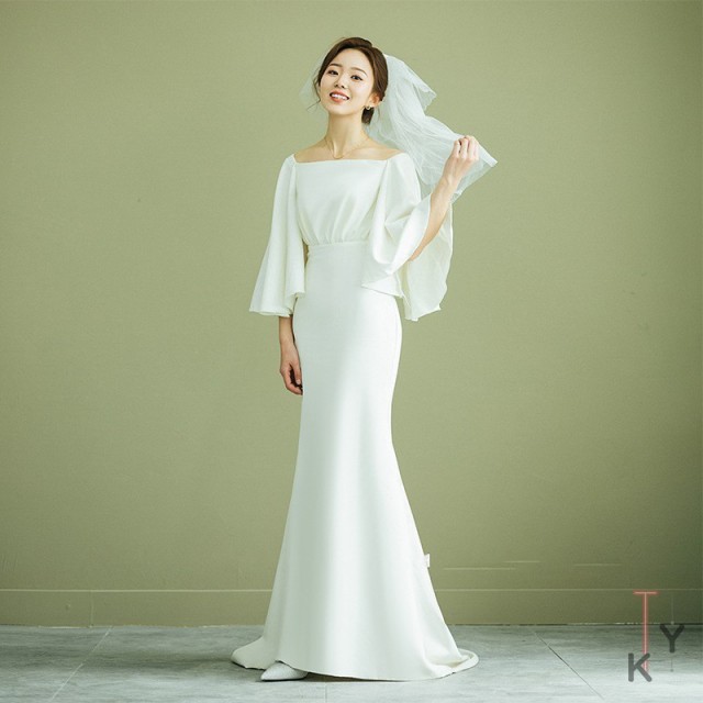 軽系ウェディングドレス ロングドレス レディース 白いドレス