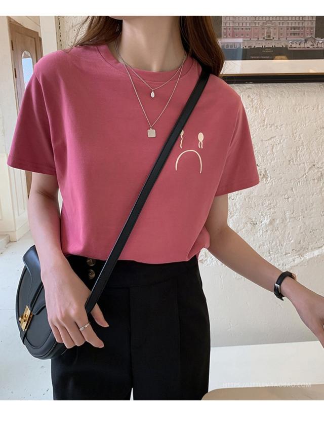 Tシャツ レディース きれいめ 40代 春夏 上品 半袖Tシャツ