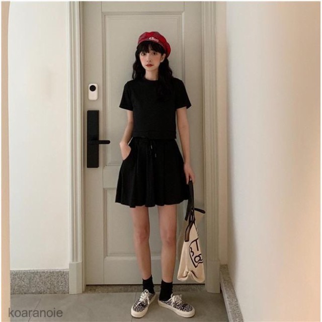 Tシャツ 半袖 レディース ミニスカ 上下セット 夏 半袖Tシャツ