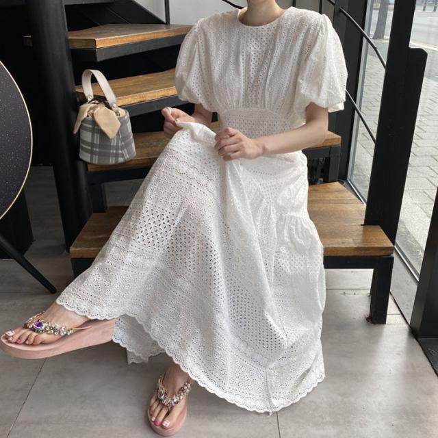 ワンピース ランタンスリーブ 長袖 リュクス ロング 韓国 r3-247 lit-950.jpg