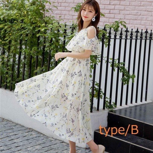 春夏 オフショルダー フレアワンピ 2色 楽天市場】ミモレ丈 ワンピース ドレス オフショルダー