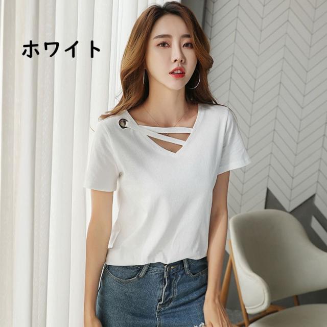 Tシャツ レディース 40代 春夏 上品 半袖Tシャツ ブラウス 綿 白トップス 無地 オシャレ カジュアル韓国風 ゆったりカットソー 大きいサイズ Tシャツ Tシャツ レディース 40代 春夏 上品 半袖Tシャツ ブラウス 綿 白