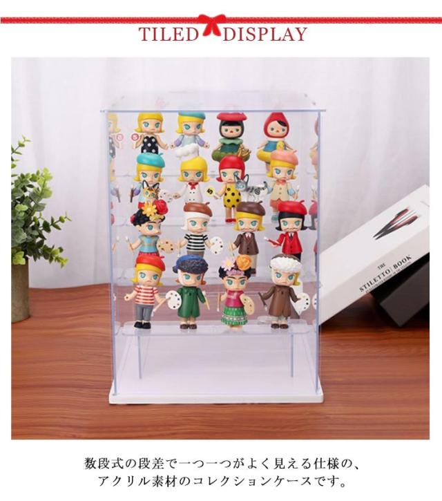 透明 防塵 コレクションケース 5段 五階段 アクリルケース 展示用 収納