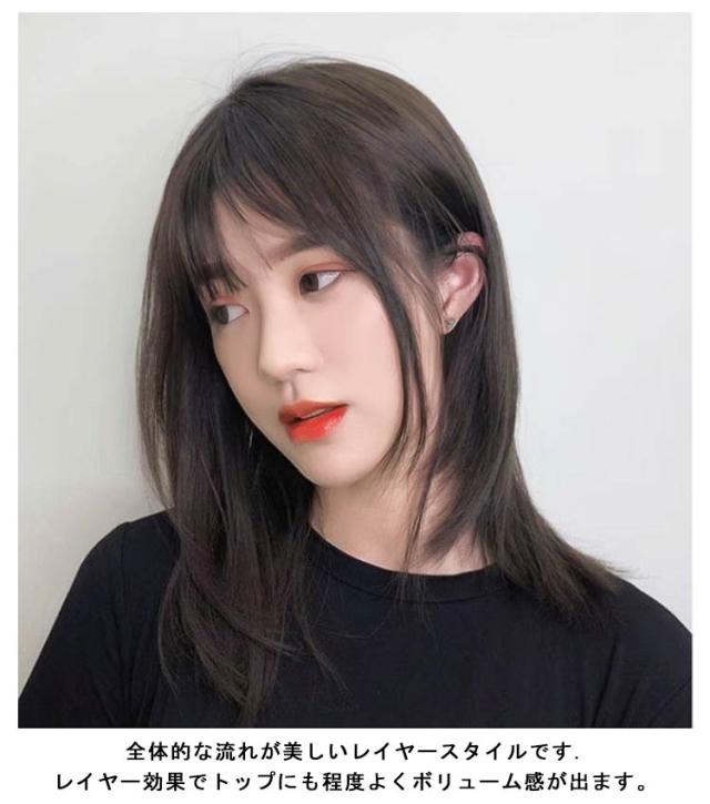 レディース ウィッグ 100%人毛 手植え 医療用 レディース セミロング