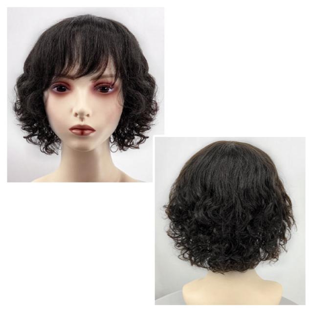 ウィッグ 女性 ショート ボブ パーマ カール 医療用ウィッグ