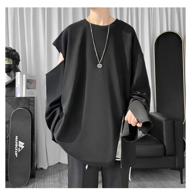 美品▲ebure //プルオーバートップス▲カットソー ブラック 黒 ゆったり スウェット トップス プルオーバー トレーナー レディース