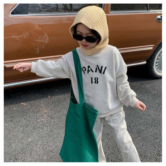 韓国子供服 韓国こども服 2点セット 長袖 ロングパンツ セットアップ