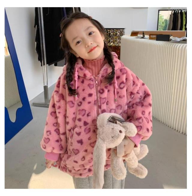 ボア ジャケット ボアコート キッズ ヒョウ柄 子供服 ボア