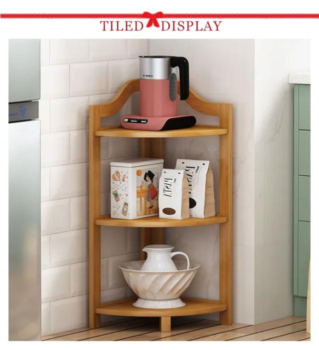 コーナーラック 木製 3段 本棚 コーナーシェルフ 多目的 オープン
