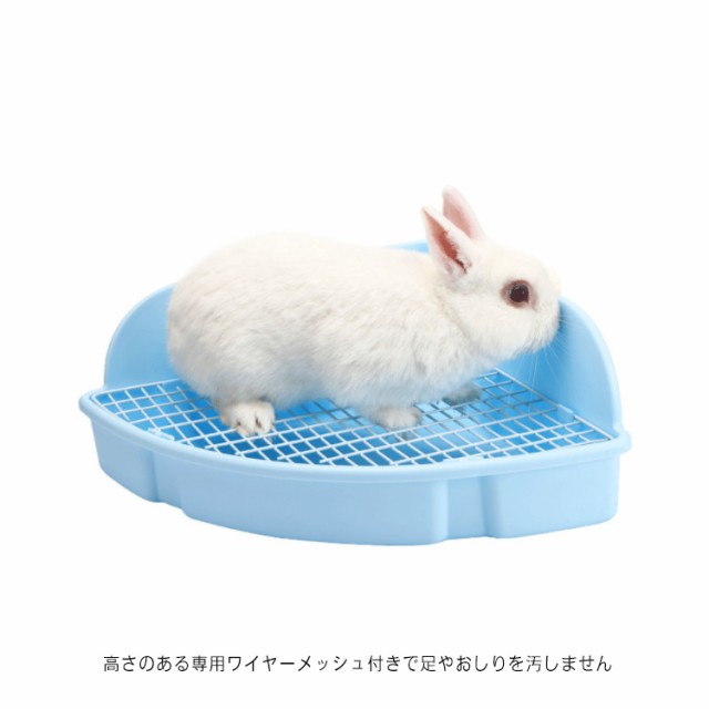 ラクラク取付 うさぎの三角トイレ コーナー設置型 小動物 トイレ うさぎ ウサギ 兎 すぐ使える トイレ本体 衛生用品 トイレ ブルー  ピンの通販はau PAY マーケット 宮晴商店 au PAY マーケット－通販サイト