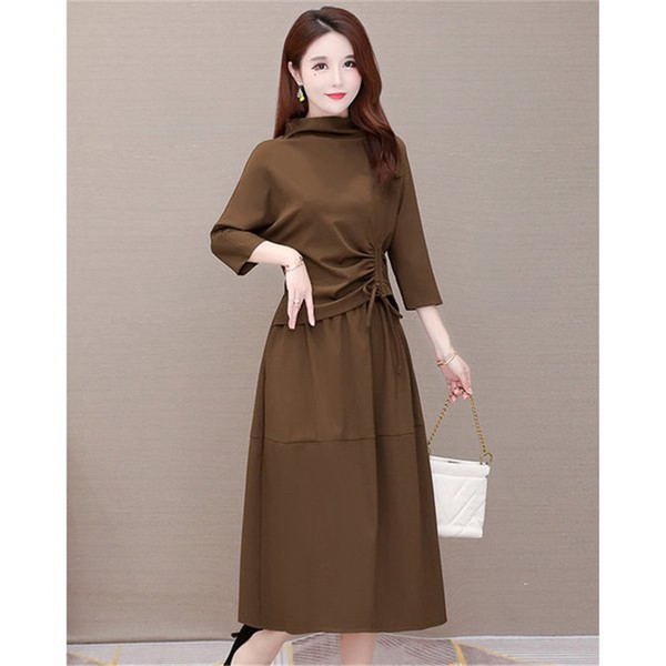 新色登場 ワンピース レディース 春秋 40代 50代 きれいめ 長袖 無地 膝下丈 上品 パーティードレス おしゃれ 韓国風 着痩せ 超美品 Carlavista Com