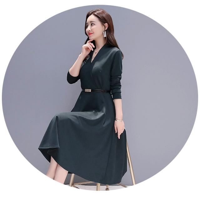 上質風合い ワンピース レディース 40代 ワンピース 秋冬 きれいめ マキシワンピース 長袖 無地ワンピース ロング丈 Vネック Aライン 着痩せ 通勤 結 人気ショップが最安値挑戦 Lovemesomegadgets Com