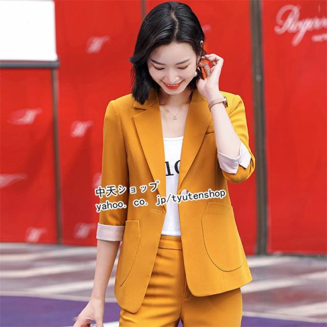 希少 大人気 パンツスーツ スーツ レディース 2点セット フォーマル 七分袖ジャケット ロングパンツ 春夏 テーラードジャケット 冷房対策 通勤 大きい 格安 Farmerscentre Com Ng