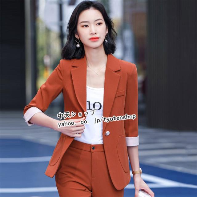 希少 大人気 パンツスーツ スーツ レディース 2点セット フォーマル 七分袖ジャケット ロングパンツ 春夏 テーラードジャケット 冷房対策 通勤 大きい 格安 Farmerscentre Com Ng